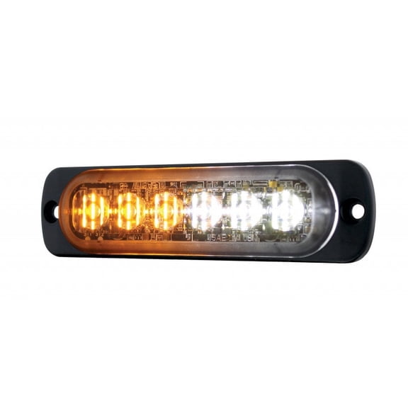 White / Amber High Power LED Strobe Safety Warning Flasher Light / Thin Design