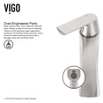 thumbnail image 4 of VIGO Glass Rectangular Vessel Bathroom Sink in Onyx Gray with Linus Faucet and Pop-Up Drain in Brushed Nickel, 4 of 10
