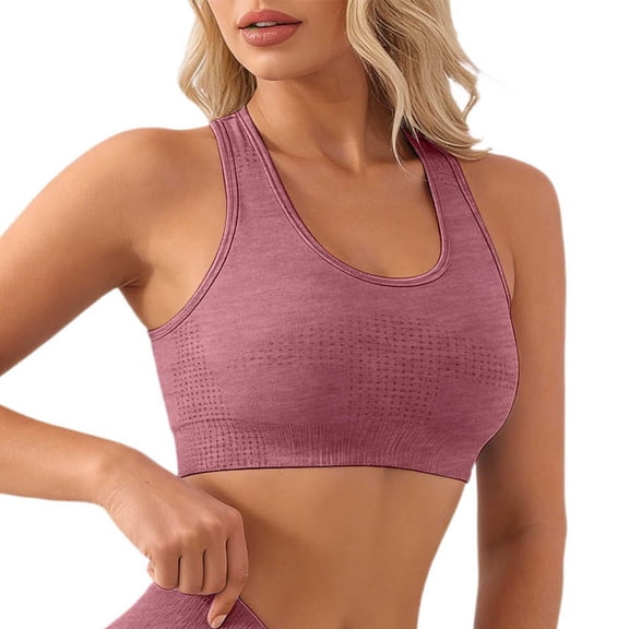 Arlun High Support Sports Bras for Women No Underwire Comfortable Breathable Racerback Yoga Workout Bra Removable Padding Thin for Running Training Red S