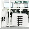 thumbnail image 3 of 4ft Folding Table, Fold-in-Half Plastic Table, Heavy-Duty Portable Utility Table with Adjustable Height Steel Legs & Carry Handle for Party, Camping, Picnic, Indoor Outdoor Use (White), 3 of 8