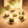 thumbnail image 3 of yotijay 6 Pieces Cactus Tealight Candles Handmade Delicate Cactus Candles, 3 of 9
