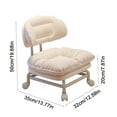 thumbnail image 3 of White White Universal Swivel Backrest Chair With Wheels Plastic Stool For Home Office Compact Portable Seating Solution #GR9D9, 3 of 6