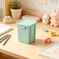 thumbnail image 6 of Tepsmf Macaron Color Rectangular Storage Box with Lid Desktop Plastic Small Organizer Container for Pens Crafts Desk Supplies, 6 of 6
