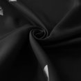thumbnail image 3 of Cortinas opacas Deconovo con diseño triangular, aislantes térmicos y ojales, para oscurecer la habitación, color negro, 96 cm de ancho x 213 cm de largo, para comedor., 3 of 7