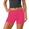 thumbnail image 3 of Sweet Hearts 3-Pack Womens Shorts- Foldover Biker Shorts for Women High Waisted Black Shorts Casual Summer Womens Clothes Plus Size, 3 of 6