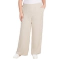 thumbnail image 4 of Hilary Radley Women's Wide Leg Crinkle Pants with Elasticwaistband (XX-Large, Tan), 4 of 6