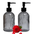 thumbnail image 1 of Set dispensador de jabón YYTSGG de vidrio gris de 400 ml (paquete de 2), 1 of 6