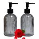 thumbnail image 1 of Set dispensador de jabón YYTSGG de vidrio gris de 400 ml (paquete de 2), 1 of 6