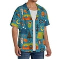 thumbnail image 2 of Kdxio Men's Hawaiian Shirt for Men Short Sleeve Shirt Animals In Camping Summer Casual Holiday Beach Button Down T-Shirts, 2 of 5