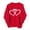 Red-8, variant on Dgankt Plus Size Clothes for Women Women's Printed Sweatshirt - Long Sleeve Crew Neck Casual Oversized Vintage Heart Pattern Pullover XS-3XL
