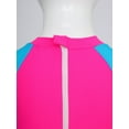 thumbnail image 6 of YONGHS Kids UPF 50+ Rash Guard Swimsuit Girls Boys Short Sleeve Boyleg Sport Surfing Bathing Suit Pink-A 130, 6 of 7
