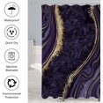 thumbnail image 5 of 4 Pcs Luxury Marble Shower Curtain Set with Non-Slip Rugs, Toilet Lid Cover and Bath Mat, Black Gold Bathroom Decor Set with Shower Curtain and Rugs and Accessories, 5 of 6