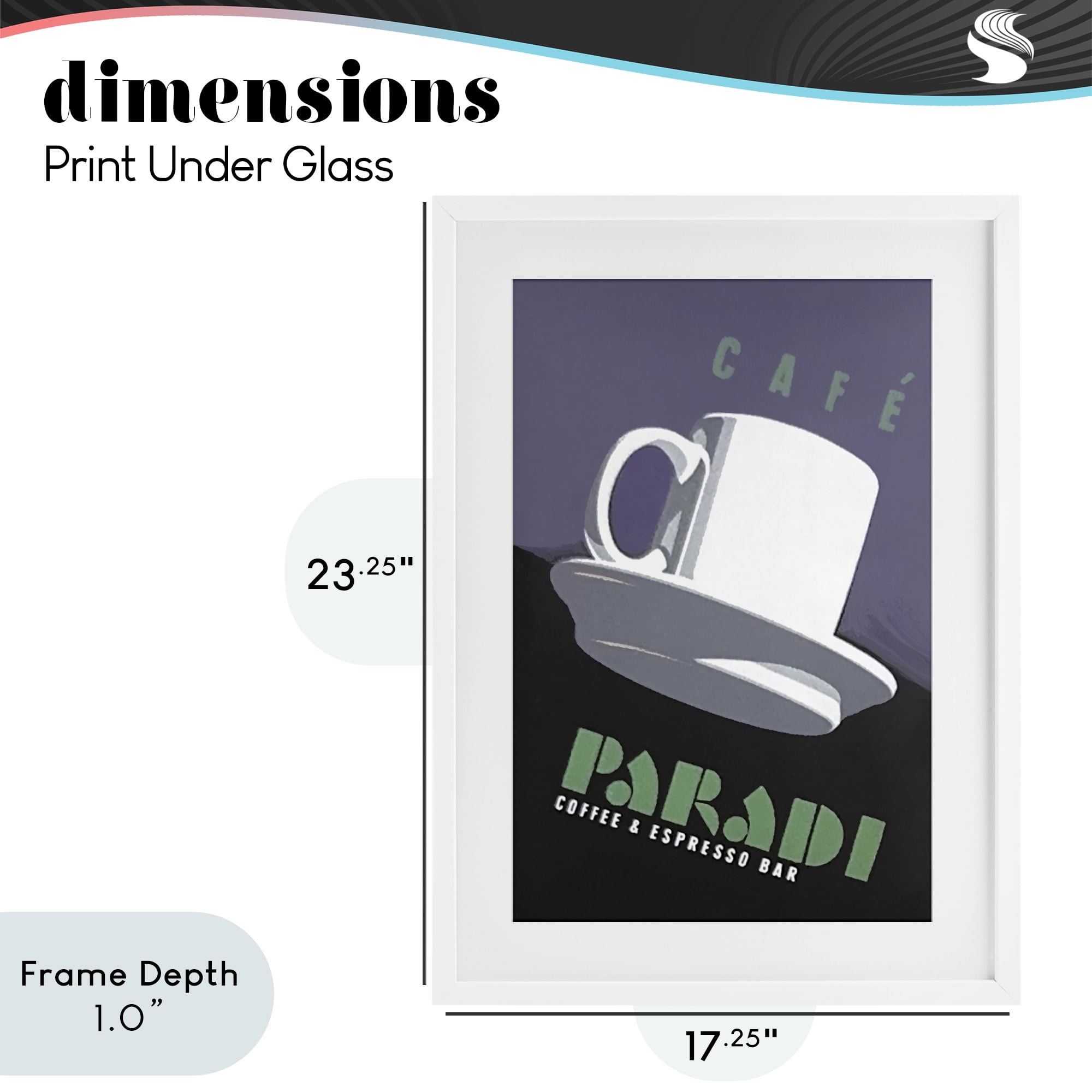 Stupell Industries Paradi Coffee & Espresso White Framed Print Under Glass, design by Jadei Graphics