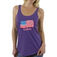 thumbnail image 1 of Awkward Styles Women's Distressed USA Flag Graphic Racerback Tank Tops USA Independence Day 4th Of July, 1 of 4