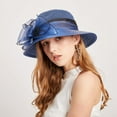 thumbnail image 7 of Yoyauz Women's Organza Derby Church Wedding Tiara Clock Bucket Hat, 7 of 7