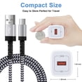 thumbnail image 6 of USB C Charger Block Fast Charging, 2 Pack QC 18W Charging Box with 10FT USB C Charging Cable, Type C Charger Android Phone Charger Station Wall Charger Adapter with Type C Phone Charger Cords, White, 6 of 9