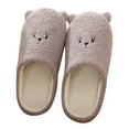 thumbnail image 4 of Halloween Men and Women Slippers,Comfort Soft Bottom Cute Bear Home Mute Slippers for Wooden Floor Winter Warm Couple Indoor Outdoor Shoes(Coffee,7), 4 of 4