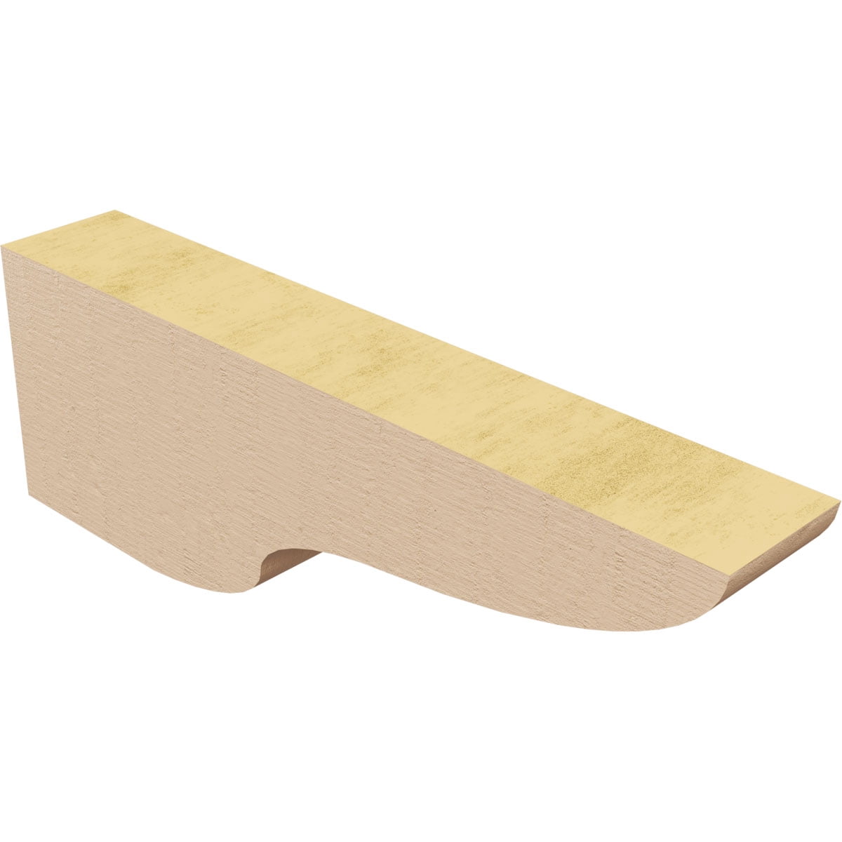 2"W x 12"D x 4"H Thin Greensboro Rough Cedar Woodgrain TimberThane Corbel, Primed Tan