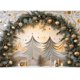 thumbnail image 1 of Bonvvie Christmas Photography Backdrop Xmas Fireplace White Christmas Tree Gifts Pine Trees Family Party Studio Photo Background, 1 of 5