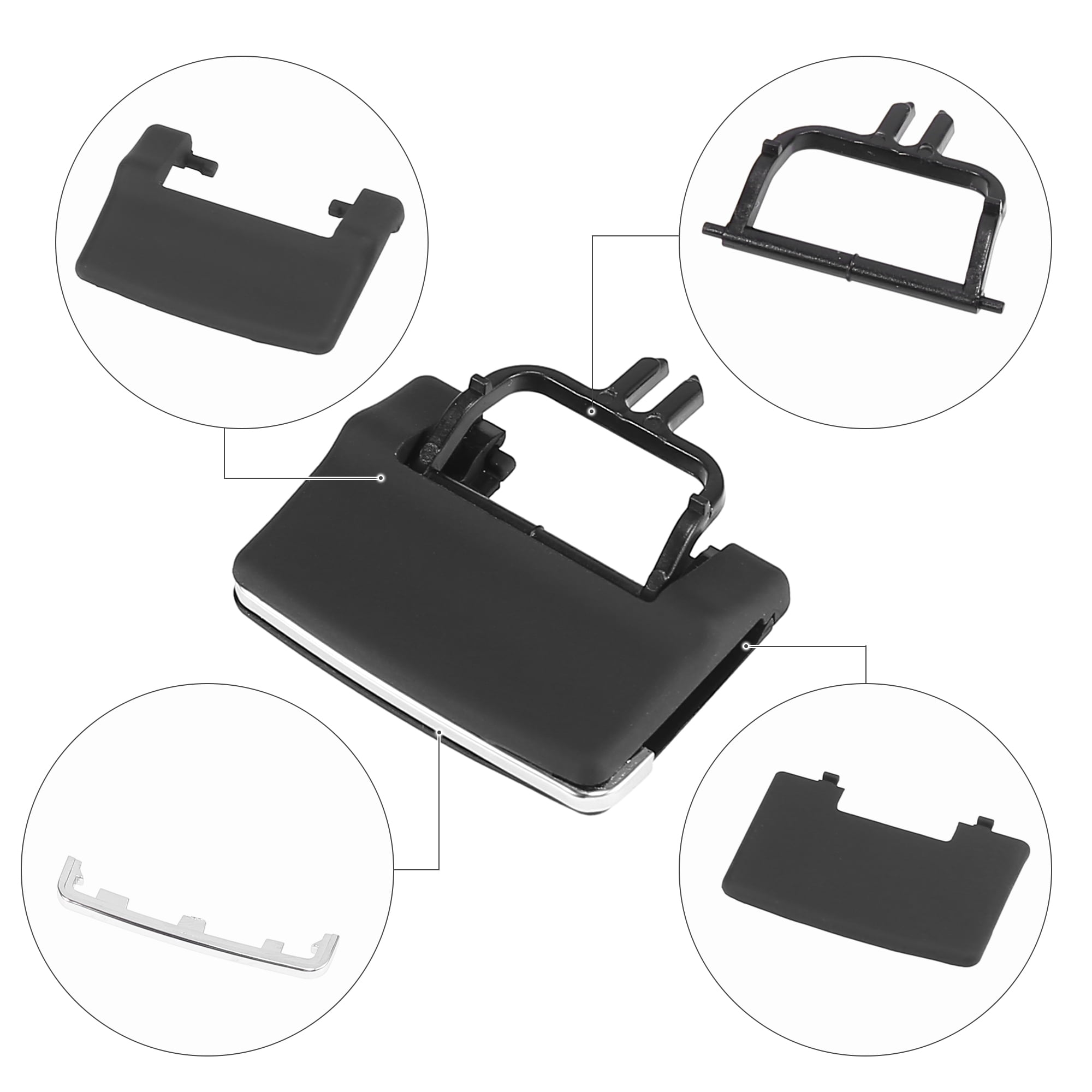 Unique Bargains AC Vent Outlet Tab Clips for for Mercedes Benz GL450 ML350 Pack of 4 Black