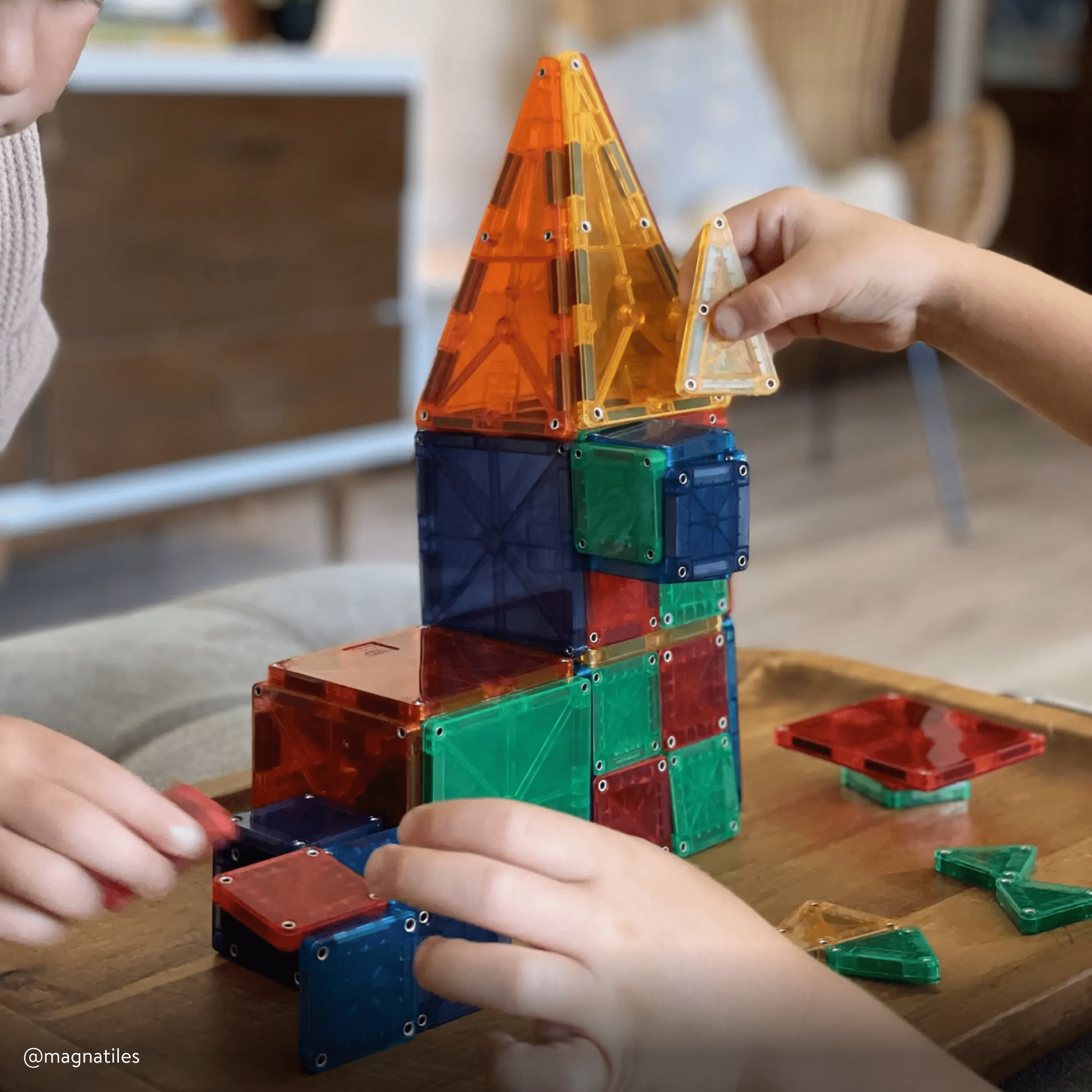 MAGNA-TILES Combo 62-Piece Magnetic Construction Set, The