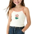 thumbnail image 2 of Babcutegg Tank Tops for Girls Sleeveless Crew Neck Elastic Straps Girls Summer Shirts Pink Size 0-1, 2 of 6
