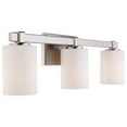thumbnail image 2 of Woodbridge Lighting Salina 3-Light Steel and Glass Bath Light in Satin Nickel, 2 of 3