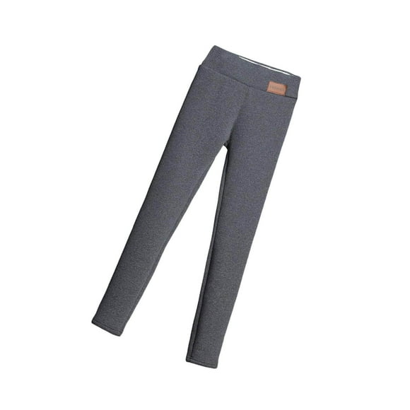 Women Fleece Lined Leggings Thick Velvet Fleece Lined Pants Tights High Waist Legging Solid M