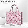 thumbnail image 3 of Large Capacity Tote Bag,Halloween Pink Ghosts and Heart Pumpkins Handbag Fashion Luxury Tote Bag,15.7"x13"x 5.1" Inches,Laptop Compatible, 3 of 6