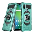 thumbnail image 3 of SPY Case for Cricket Debut Smart Case w/Tempered Glass Screen Protector [Military Grade] Ring Car Mount Kickstand Shockproof Hard Phone Case - Green, 3 of 7
