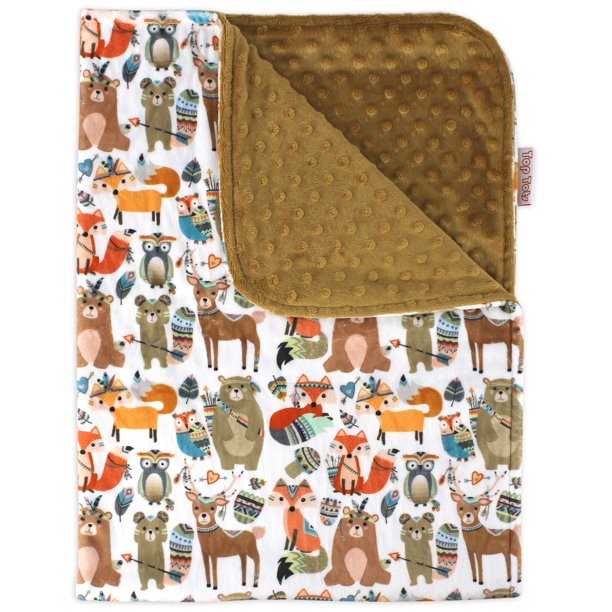 Top Tots Deluxe Minky Baby Blanket for Boys and Girls, Native Animals