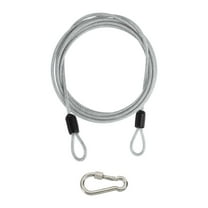 Uxcell Security Cable Braided Stainless Steel Coated Safety Wire Rope with Double Loop for Travel Luggage Lock Cable Transparent 10 ft x 1/8"(3mm)