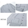 thumbnail image 2 of jinghuiyue Women Sweater Cardigans V Neck Knitted Uniform Button up Long Sleeve JK Top Clothing with Pockets S, 2 of 7