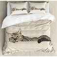 thumbnail image 3 of Ambesonne Cat Duvet Cover Set, 3 of 3