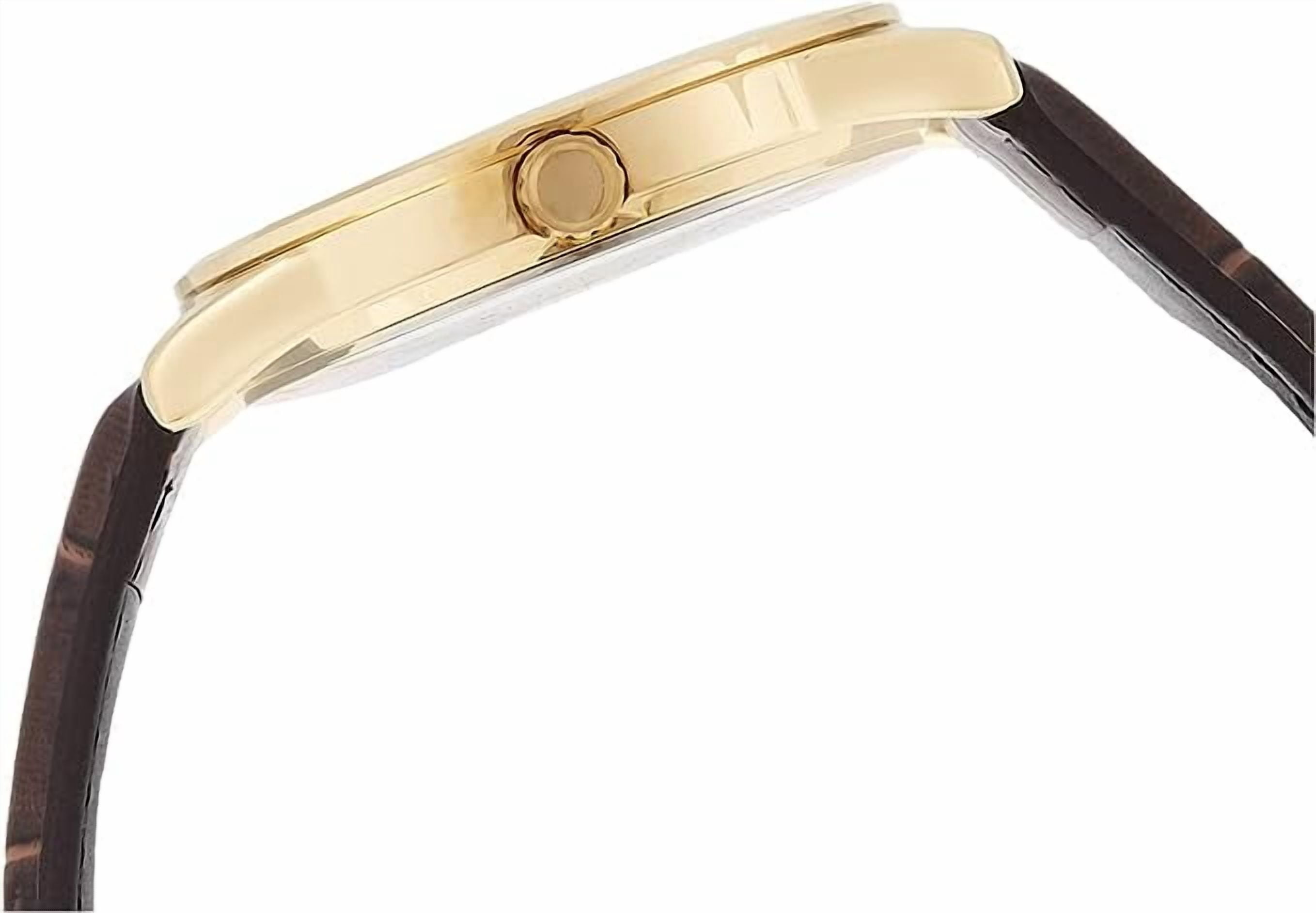 Casio Men's Brown Leather Band Gold Bezel Standard Analog Watch MTPV001GL-9B