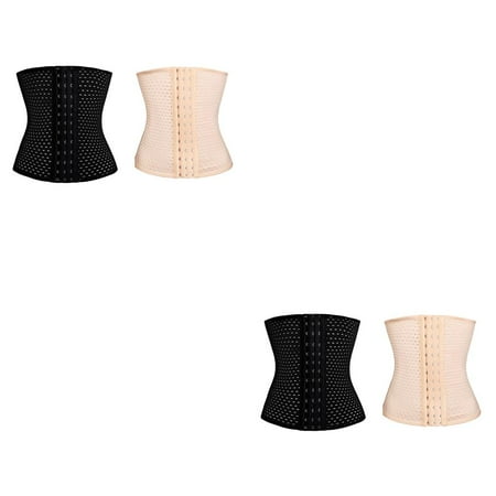 

2pcs Women Fat Burning Shapewear Belly Control Elastic Spandex Corset Waist Training Body Shaper Wrap