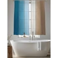thumbnail image 5 of Blue Brown Ombre Sheer Curtains 63 Inch Length 2 Panels Set, Vintage Country Wooden Voile Window Treatment Rod Pocket Curtains Sheers Drapes for Bedroom/Living Room/Kitchen 52x"63"x2, 5 of 7