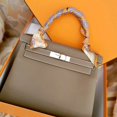 thumbnail image 3 of Bolso Kelly de piel de vaca para mujer, bandolera de piel de vaca con guijarros Togo, bolso de mano Birkin, bolso nupcial, novedad de 2025, 3 of 5