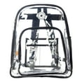 thumbnail image 4 of Heavy Duty Clear Backpack Durable See Through Student Transparent School Bookbag Deluxe High Quality Travel Daypack Black, 4 of 10