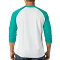 thumbnail image 4 of Hearthz Raglan 3/4 Sleevets for Men Henley Neck Baseball Jersey Colorblock Men Tops Summer Fall Dress Shirts for Men, 4 of 8