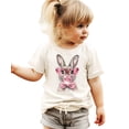 thumbnail image 2 of Cute Easter Bubble Gum Bunny Shirt for Youth and Toddler Girls Fun Glasses and Bow Rabbit Tee Natural Shirt Youth Medium, 2 of 4