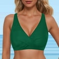thumbnail image 2 of MNCEKFOD Tummy Control Swimsuits for Women Lace Up Tops Underwire Push Up Bathing Suit Racerback Full Coverage Bikini Top Summer Vcation Swimwear Green XXL, 2 of 5