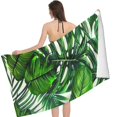 thumbnail image 2 of Palm leaf summer bath towel tropical jungle leaf hand towel soft thin face guest bath towel bathroom decoration home gift 30 * 60 inches, 2 of 8