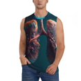 thumbnail image 2 of Picia Abstract Botanical Heart mens Cotton Tank Undershirts , Moisture-wicking Ribbed Tanks, Lightweight Cotton Tank Undershirts-Large, 2 of 8