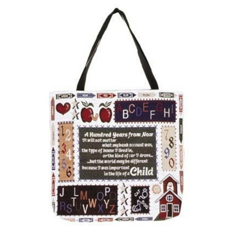 Teacher Theme Decorative Shopping Tote Bag 17" x 17"