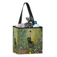 thumbnail image 2 of Xixirimido Car Trash Can Hanging Black Cat Colorful Floral Printed Trash Bin Leak-Proof Collapsible Car Garbage Bag, 2 Gal Large Capacity Multipurpose Storage Container, 2 of 8