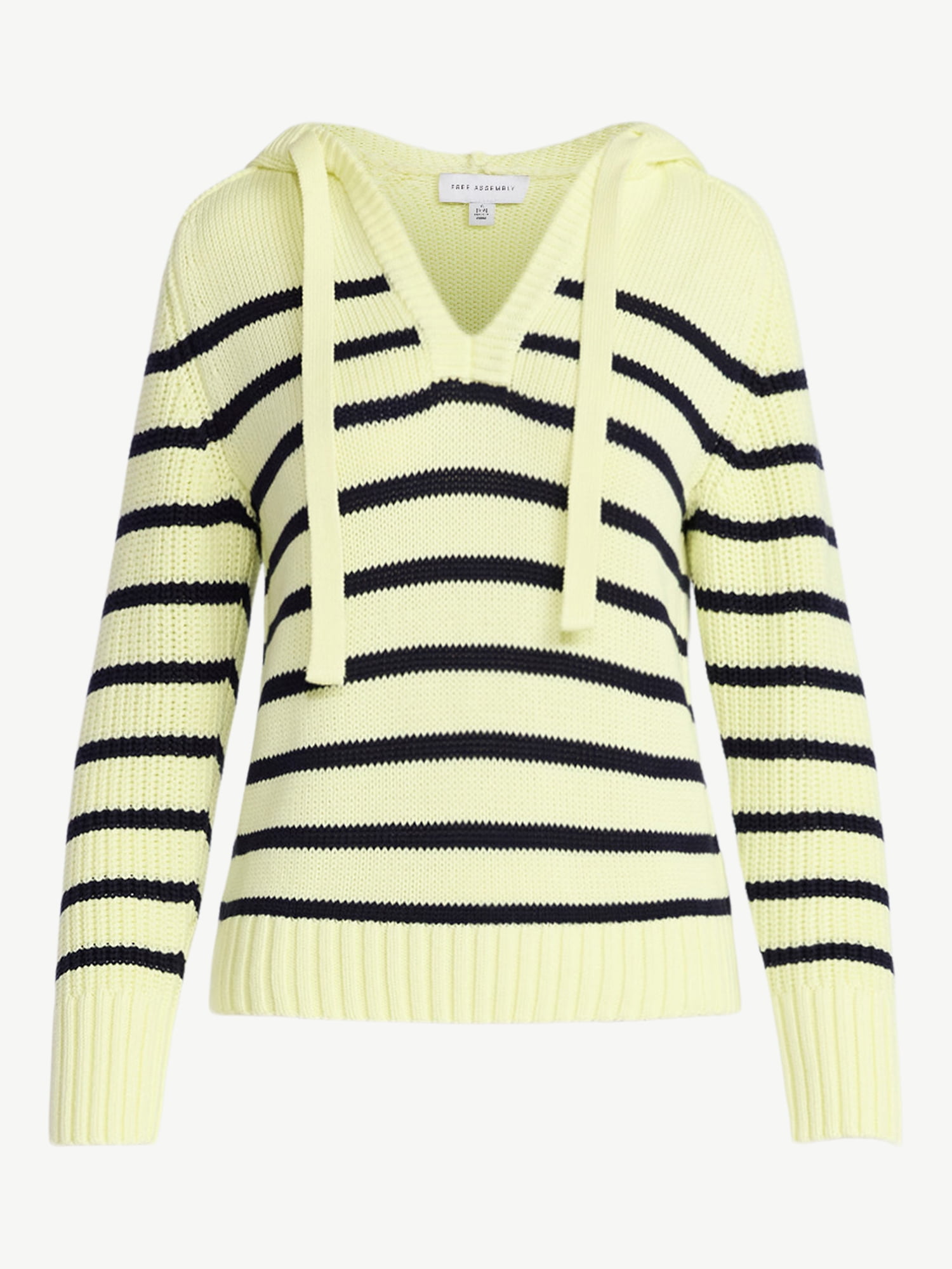 Free Assembly Women's Cotton Hoodie Sweater with Long Sleeves, Sizes XS-XXL