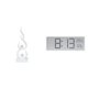 thumbnail image 1 of Escultura De Llama De Resina Moderna, Reloj Decorativo Para Oficina, Patio, Estantería Con Indicador De Temperatura Y Humedad, Figura Grande De Regalo, 1 of 8