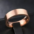 thumbnail image 3 of 6mm Rose Gold 316L Stainless Steel Band Men Women Titanium Smooth Ring Size 5-11, 3 of 5