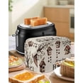 thumbnail image 4 of Sweet Home Small Toaster Cover 2 Slice, Kitchen Appliance Covers, Western Stars Bird Houses Farmhouse Retro Toaster Oven Cover with Loop, Bread Machine Cover Polyester Dust Cover Protection, 4 of 4